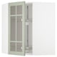 Option: METOD kitchen panel, light green with glass, modern design, adjustable shelf.