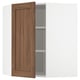 Open cabinet door showing shelves.