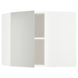A white METOD cabinet, rectangular in shape, with a modern and clean design. It is part of the ikea havstorp kitchen system.