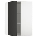 METOD black kitchen cabinet, modern design, adjustable shelf, right/left hinge.
