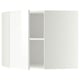 METOD white kitchen cabinet with glossy door, modern design.