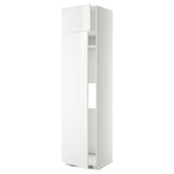 White METOD cabinet, modern, high gloss, rectangular.