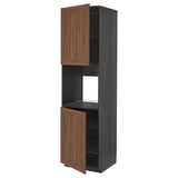 Ikea METOD walnut cabinet with adjustable shelves.