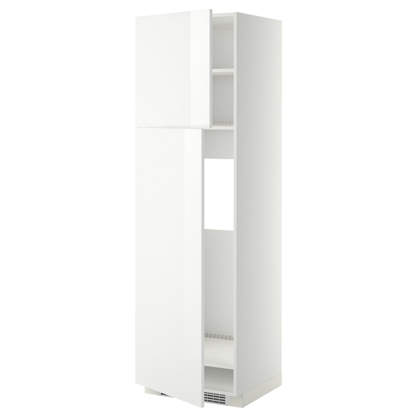 METOD high cabinet for fridge w 2 doors