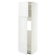 METOD High cabinet for fridge w 2 doors, white/VOXTORP high-gloss white vertical handle, 60x60x200 cm