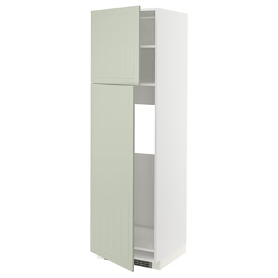 METOD High cabinet for fridge w 2 doors