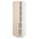 Modern METOD kitchen cabinet with light ash doors and adjustable shelves.