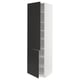 Black and white METOD kitchen cabinet with adjustable shelf, l-shape design.