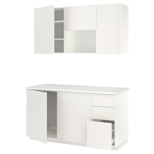 METOD Kitchen, white/Veddinge white, 170x60x227 cm