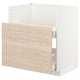 METOD kitchen cabinet with light wooden drawers, modern design, self-closing.