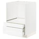 White METOD kitchen unit with drawers & shelves, modern design.