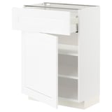 White METOD kitchen cabinet with adjustable shelves. Modern and straightforward design with a sleek white finish.