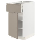 Modern grey kitchen drawer & shelves