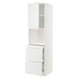 METOD kitchen cabinet, minimalist design with open drawers and door.