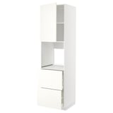 White METOD kitchen cabinet, modern design with adjustable shelves and soft-closing drawers.