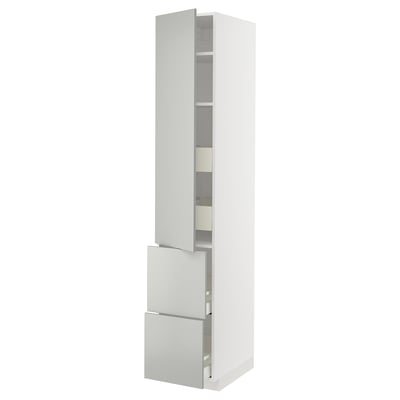 METOD / MAXIMERA Hi cab w shlvs/4 drawers/dr/2 frnts