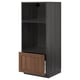 Dark grey and walnut kitchen drawer