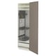 METOD / MAXIMERA High cabinet with cleaning interior, white/VOXTORP high-gloss dark grey-brown vertical, 60x60x200 cm