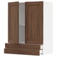 Ikea METOD kitchen cabinet with walnut finish, wood grain texture, 2 doors, and 2 drawers.