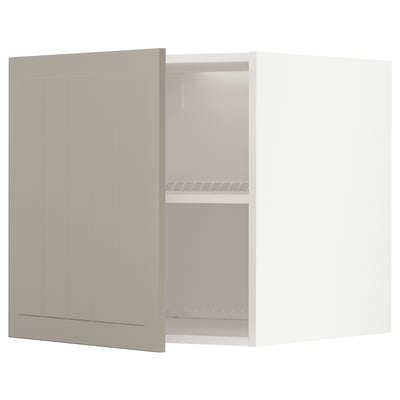 Modern beige METOD cabinet with 2 doors & adjustable shelf.