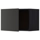 Option: Black kitchen cabinet, modern design, square shape, wooden material.