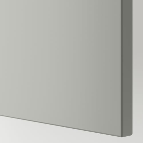 METOD Wall horizontal w 2 doors white/Havstorp light grey IKEA