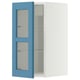 METOD Wall cabinet w shelves/glass door, white/Lerhyttan blue, 30x60 cm