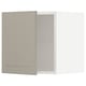 A beige METOD kitchen cabinet with a modern design, featuring a flat panel door and clean lines.
