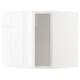 White glossy modern kitchen cabinet set with sleek integrated handles.
