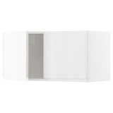 Modern white kitchen cabinet with sleek, handle-less design and sturdy build.