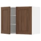 METOD kitchen cabinet: walnut-finished, wood-panel doors, wall-mounted, rectangular shape, classic design.