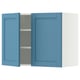 METOD Wall cabinet with shelves/2 doors, white/Lerhyttan blue, 80x60 cm