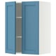 METOD Wall cabinet with shelves/2 doors, white/Lerhyttan blue, 60x80 cm