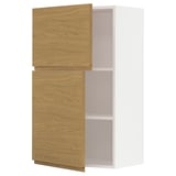Modern kitchen cabinet with oak, minimalist design.