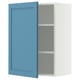 METOD Wall cabinet with shelves, white/Lerhyttan blue, 60x80 cm