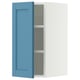 METOD Wall cabinet with shelves, white/Lerhyttan blue, 30x60 cm