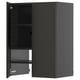 Option: METOD black square kitchen cabinet, adjustable shelf, open door.