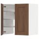 A wooden cabinet from the METOD kitchen system, featuring walnut-colored foil with an adjustable shelf and a 25-year guarantee.