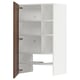 METOD kitchen unit: white cabinet, walnut door, adjustable shelves.