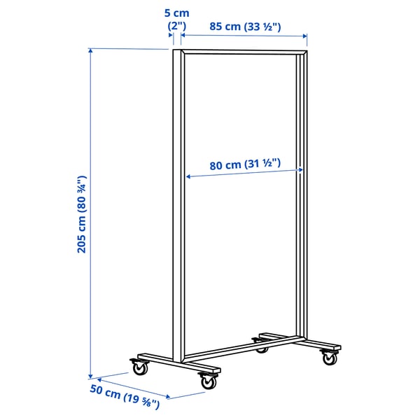 Illustration with measurements for the product: MITTZON.