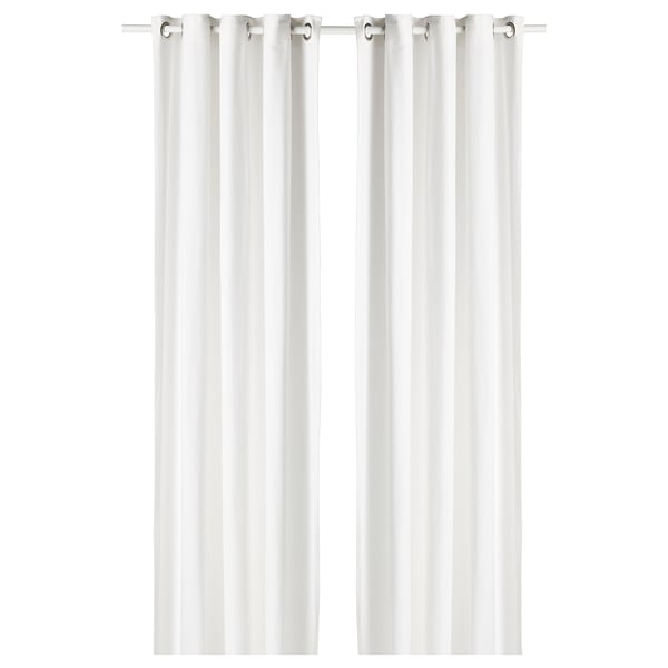 MOALINA curtains, viscose/cotton blend with eyelets, for privacy & soft light.