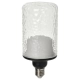 Create a cozy atmosphere with MOLNART led light bulb. Glowing warm light, clear hammered glass, long lasting.