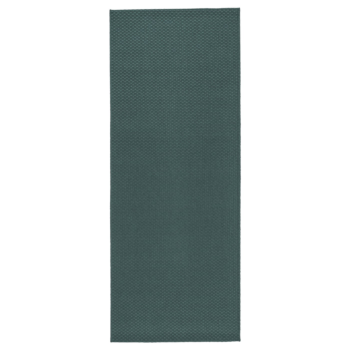 MORUM Rug flatwoven, in/outdoor, dark grey, 80x200 cm IKEA