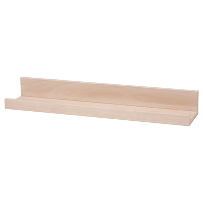 MOSSLANDA: simple wooden wall shelf, rectangular shape, light-colored finish, ideal for displaying items.