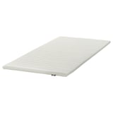 NÄSFJÄLLET white mattress pad, foam-filled, smooth fabric, rectangular, with zipper.