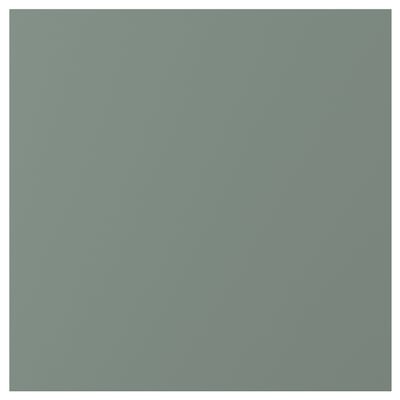 NICKEBO grey-green square front, smooth, matt, rectangular, clean lines.