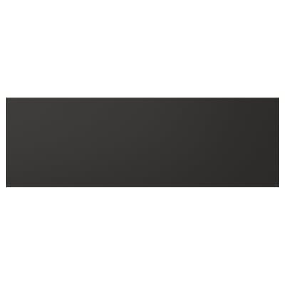 Black rectangular NICKEBO panel, modern and sleek, made from recycled materials.