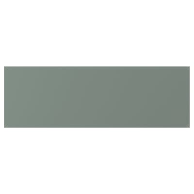Rectangle nickobo panel in grey-green; smooth, matt finish.