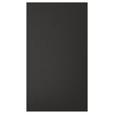 A black rectangular NICKEBO panel. Its made from recycled wood with a plastic foil finish, featuring a sleek and modern design.
