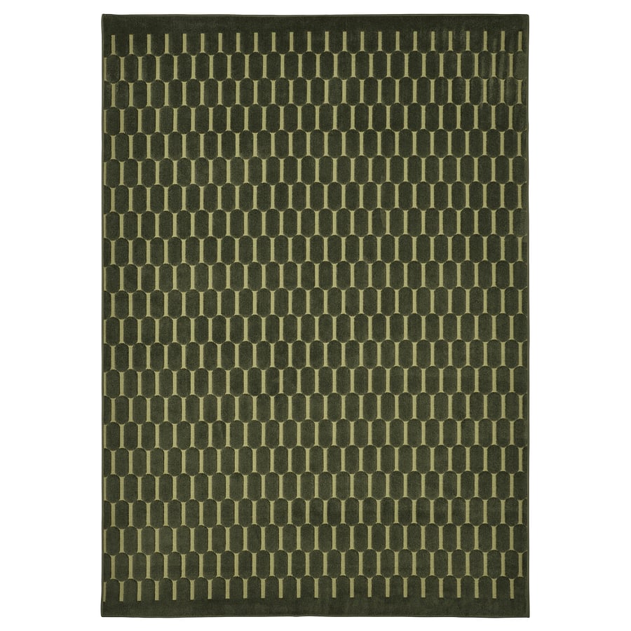 NÖVLING rug, low pile, green, 128x195 cm IKEA